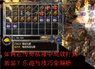 如何在传奇私服中高效打到紫装?乐趣与技巧全解析 如何在传奇私服中高效打到紫装?乐趣与技巧全解析