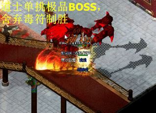 道士单挑极品BOSS，舍弃毒符制胜